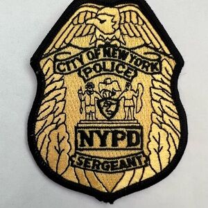 NYPD Gold and Black Embroidered Patch